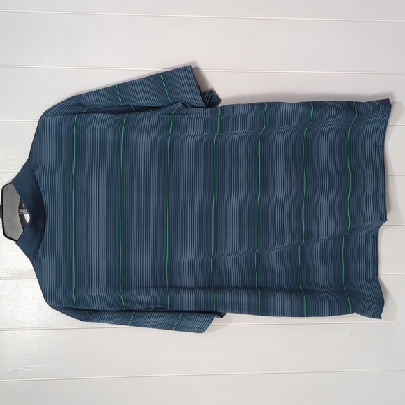 ❤️5/$25  Men Large Stripe Polo Shirt - Picture 4 of 4